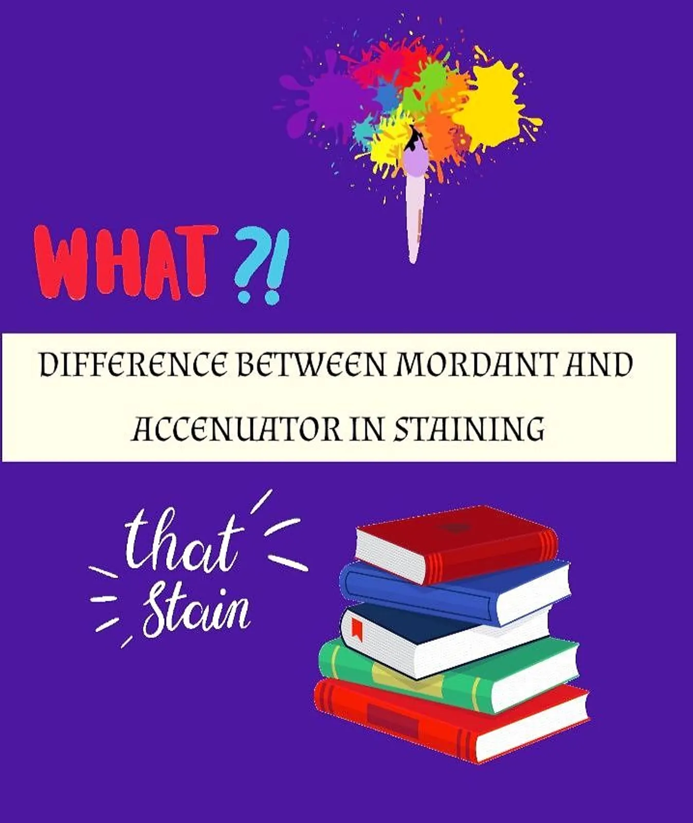 DIFFERENCE BETWEEN MORDANT AND ACCENUATOR IN STAINING