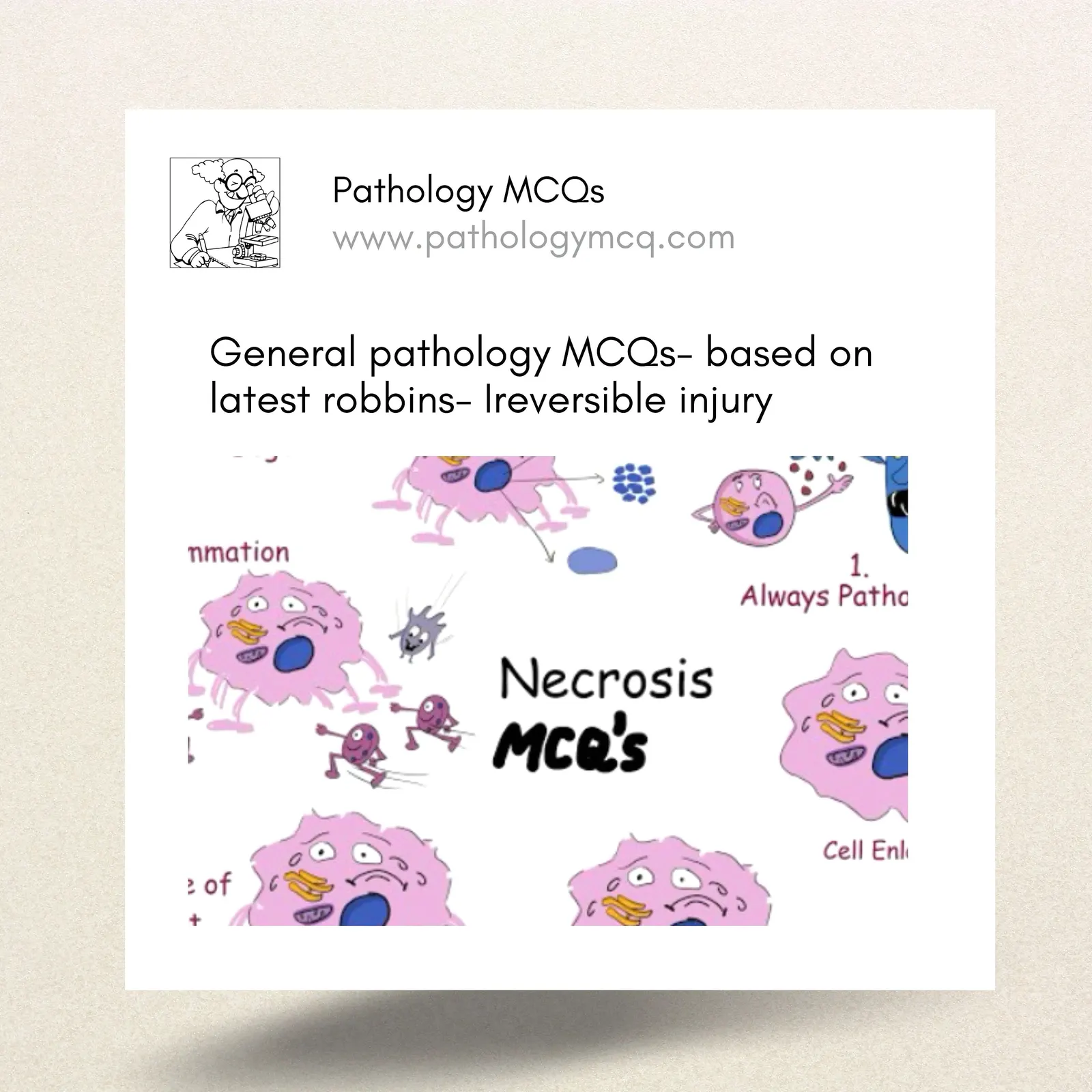 Irreversible Cell Injury &amp; Necrosis: Types, Mechanisms, Morphology and High-Yield MCQs