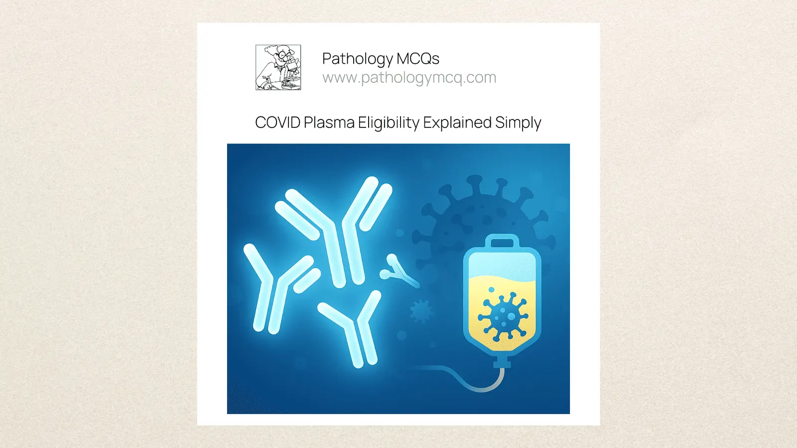 Convalescent Plasma Donation Criteria for COVID-19: Eligibility, Deferral Rules &amp; 10 High-Yield MCQs